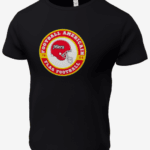 T Shirt noir logo rond