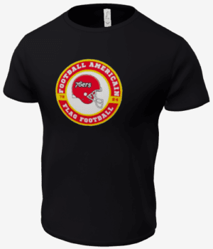 T Shirt noir logo rond