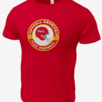 T Shirt rouge logo rond